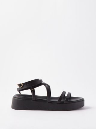 Aristea Wraparound-Strap Flatform Sandals