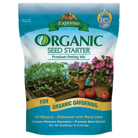 Espoma Seed Starter Potting Mix, Natural &amp;amp; Organic Premium Potting Mix for Seedlings and Cuttings, 8 Qt
