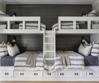 bunk beds in modern farmhouse