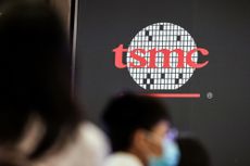TSMC: Signage for Taiwan Semiconductor Manufacturing Co. (TSMC) during the company's annual shareholder meeting in Hsinchu, Taiwan.