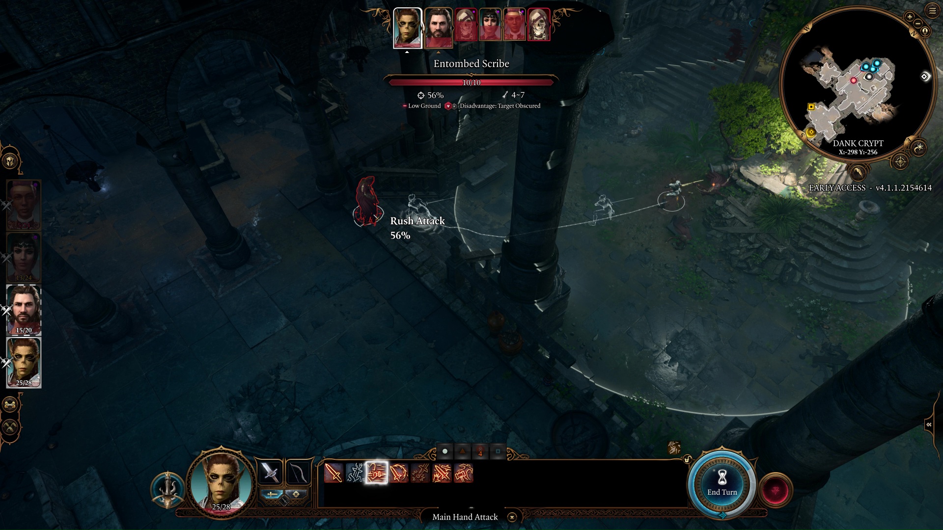 Combat against entombed warriors in Baldur's Gate 3