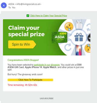 Asda scam email