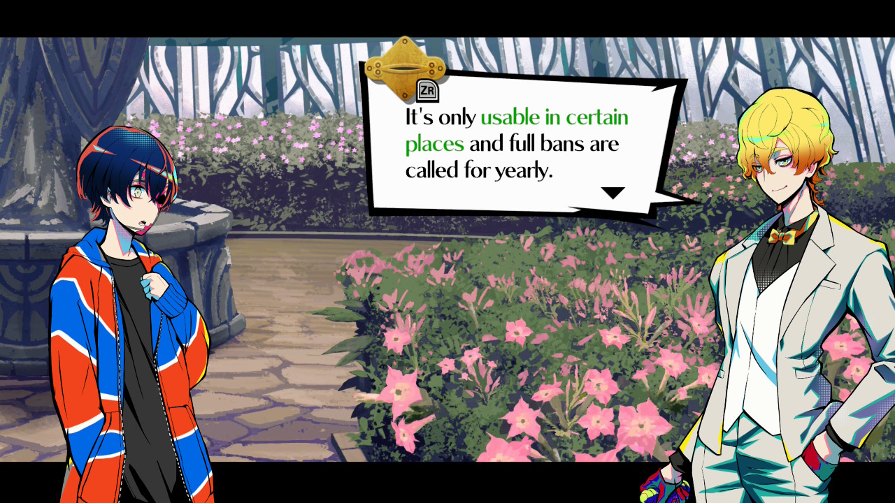 The Minister of Justice, Kishiru Inugami in Shuten Order tells Rei Shimobe about grass, and the calls for it to be banned