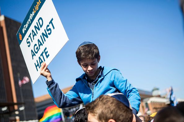 A protest against anti-Semitic incidents.