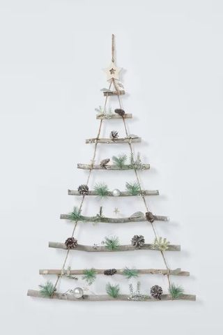 John Lewis Christmas Tree Ladder Wall Decoration, Silver