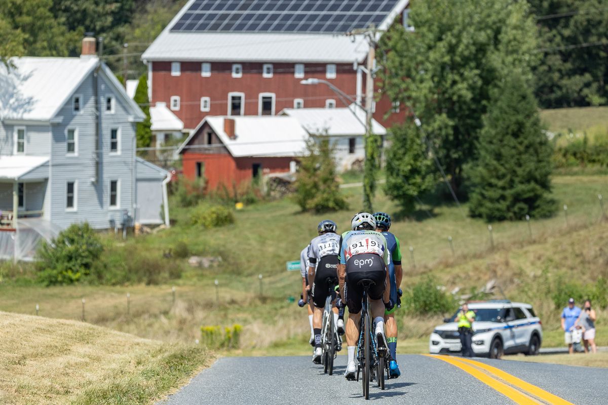 The race showcased both the rolling farm country of central Maryland.
