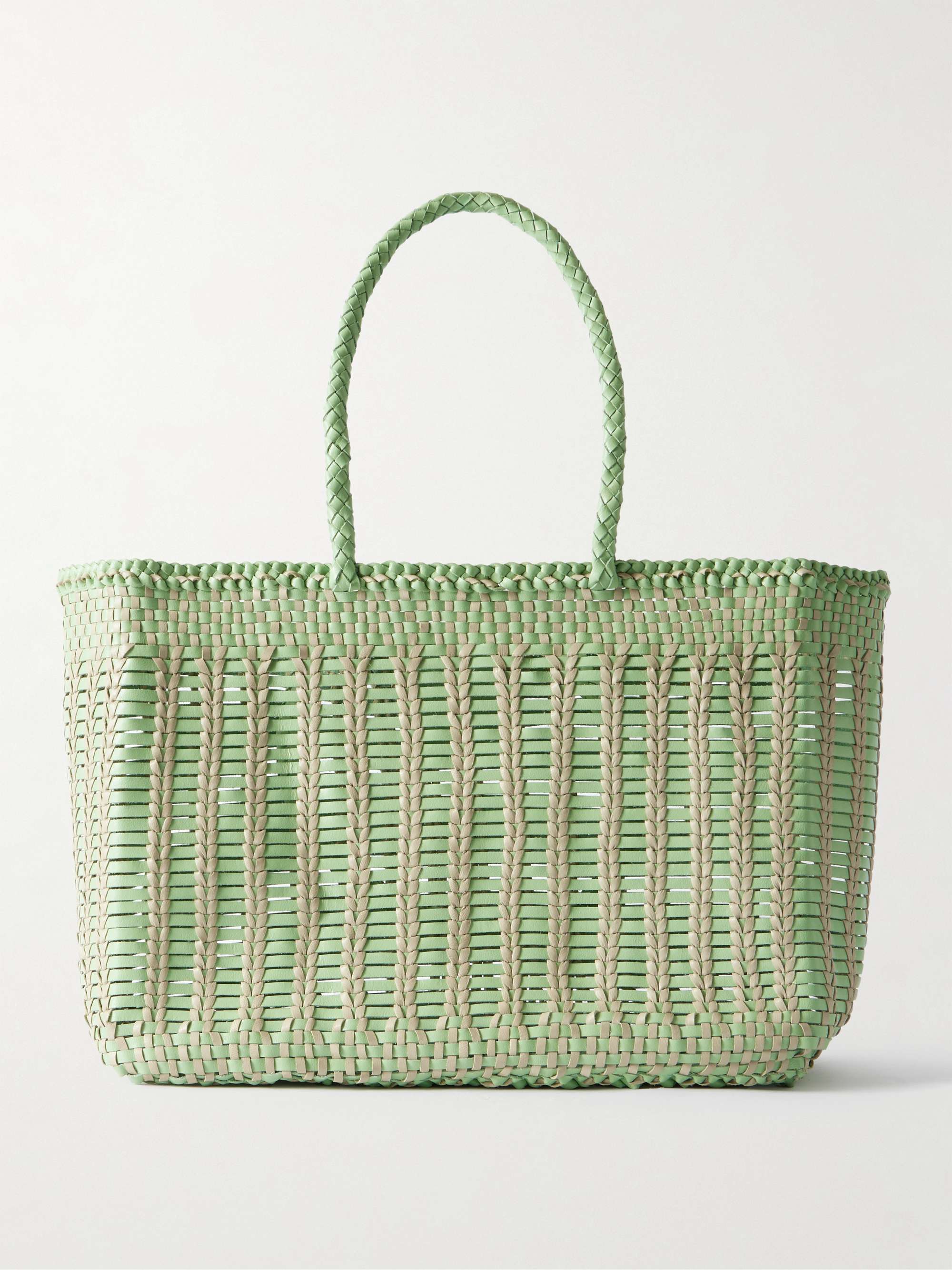 Bali Basket Woven Leather Tote