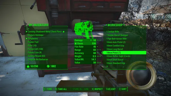 Fallout 4 Mod: индикатор стоимости на вес