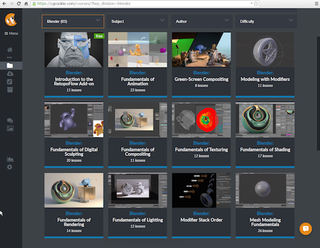 CG Cookie offers online video courseware on Blender