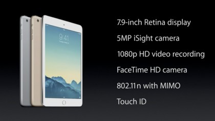 The iPad mini 3 specs
