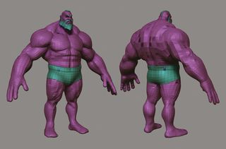 The base model is created using 3ds Max and ZBrush. The proportions are worked on in ZBrush