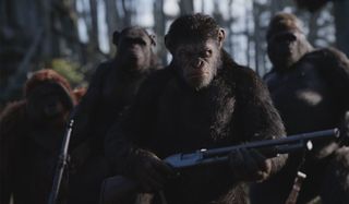 War for the Planet of the Apes Caesar and his legion with guns