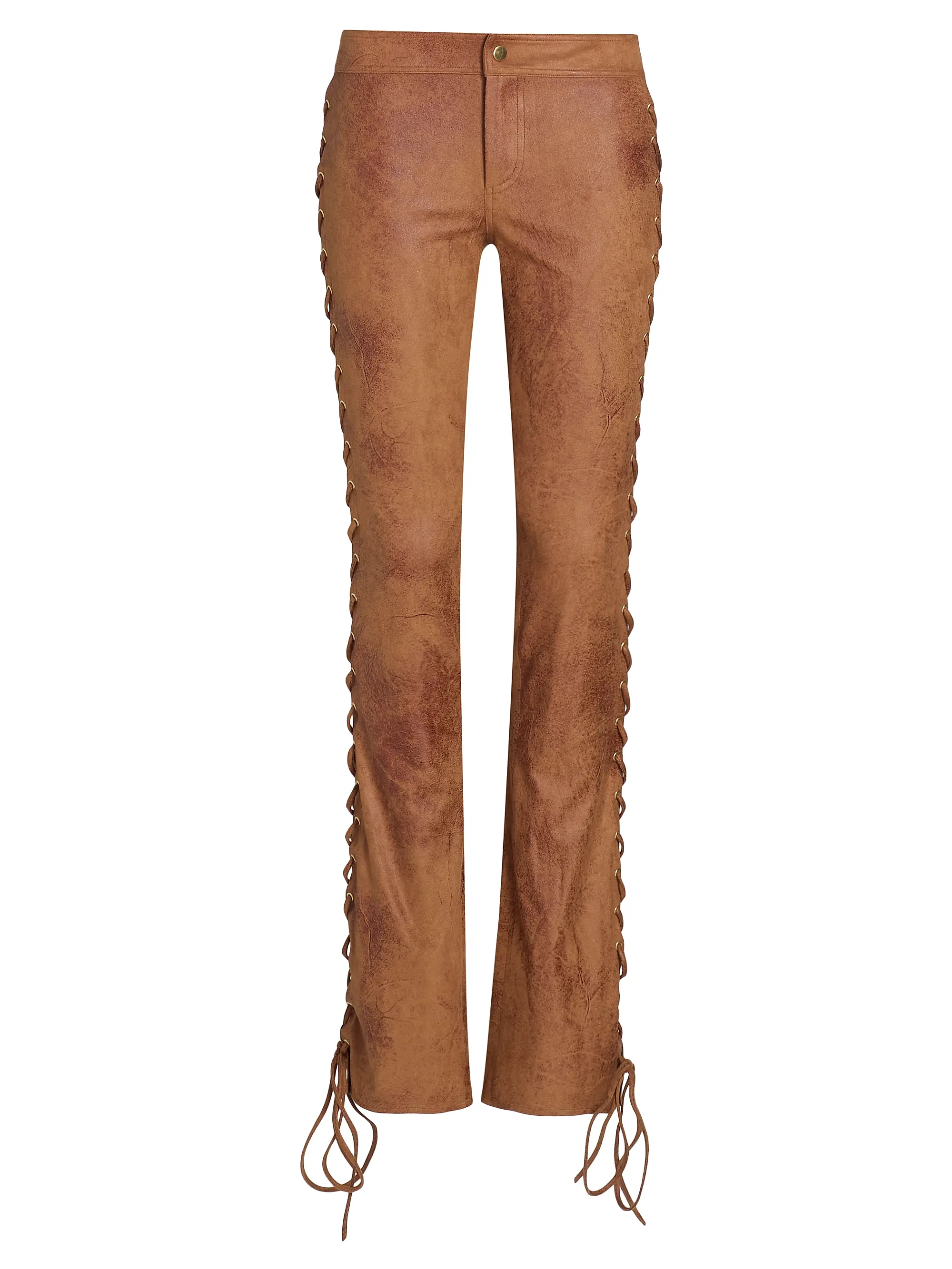Lace-Up Side Skinny Pants