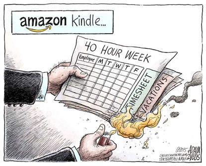 Editorial cartoon U.S. Amazon Workplace