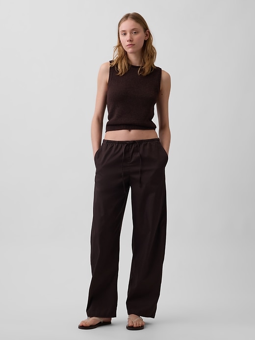 Poplin Easy Barrel Pants