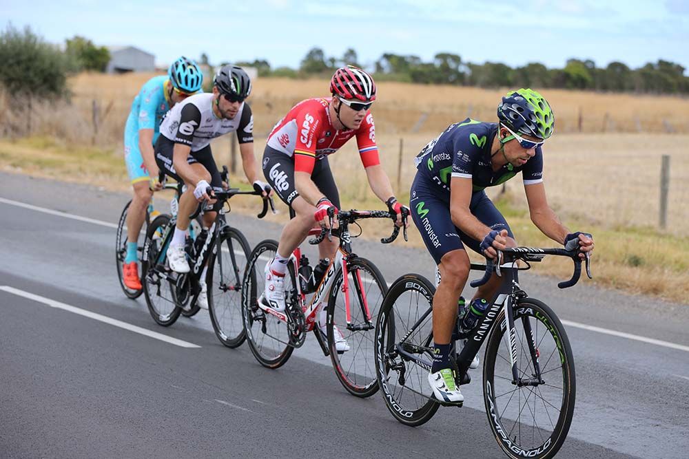 The break of the day included four riders