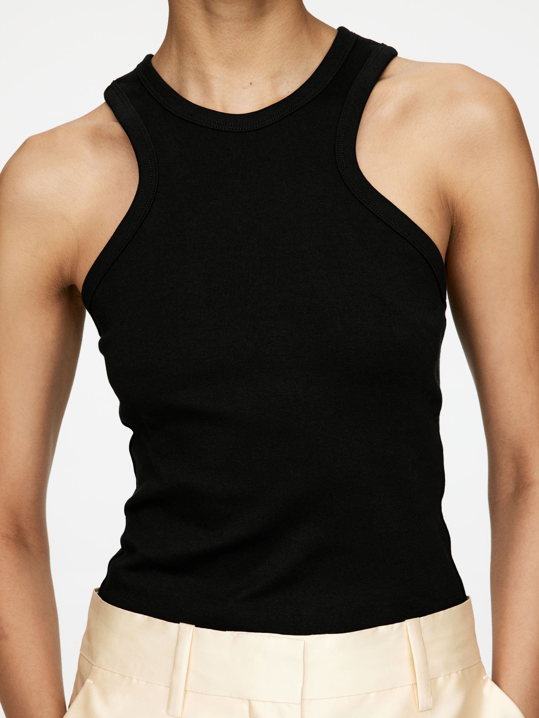 Ribbed Racer Tank – Black – Women – Arket Gb