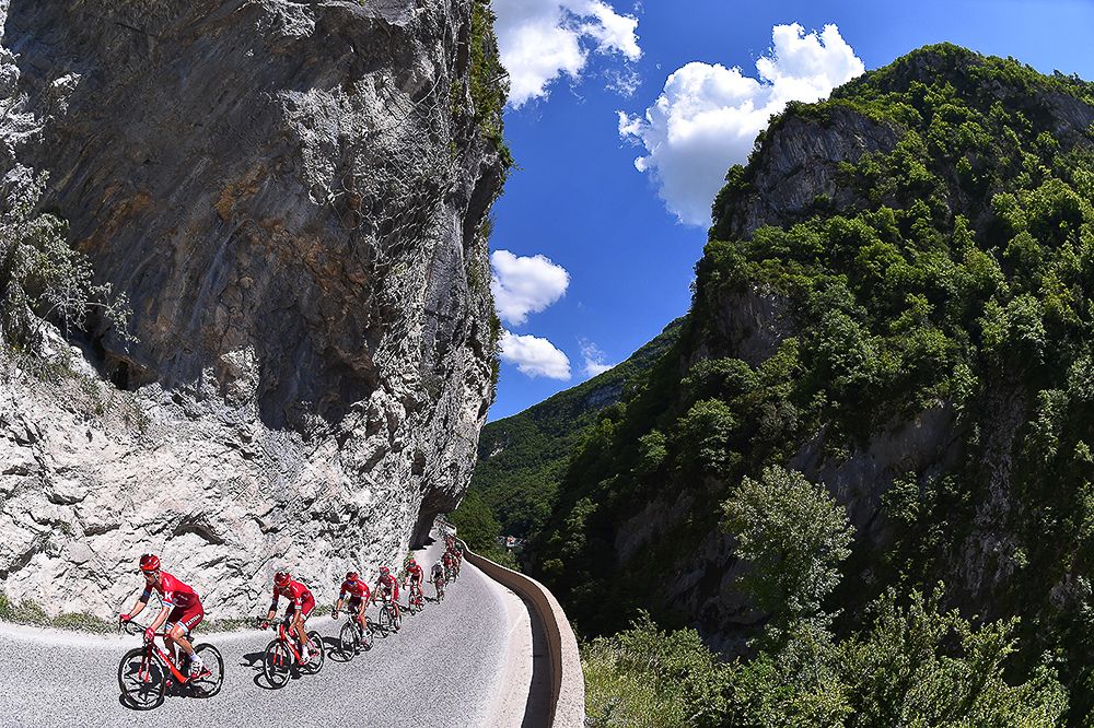 Scenery along the route of stage 1 at Criterium du Dauphine.