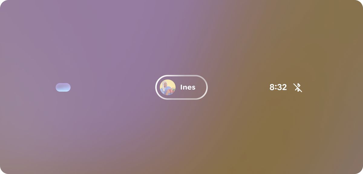 Sample UI images for Android XR AI Glasses