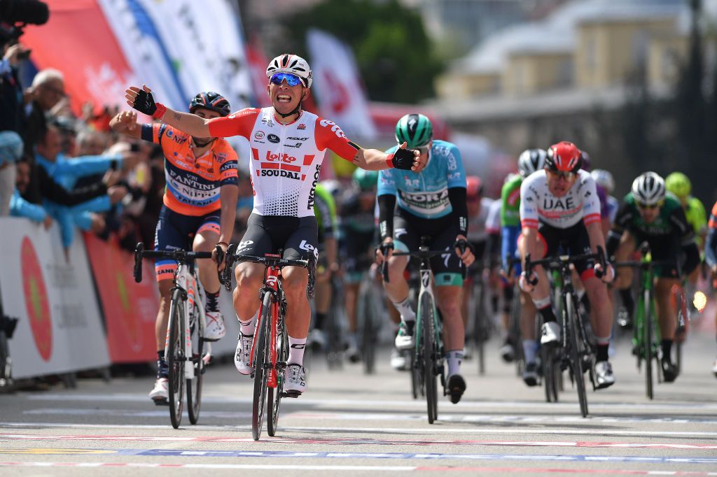 Caleb Ewan (Lotto Soudal) wins stage 4 of the Tour of Turkey.