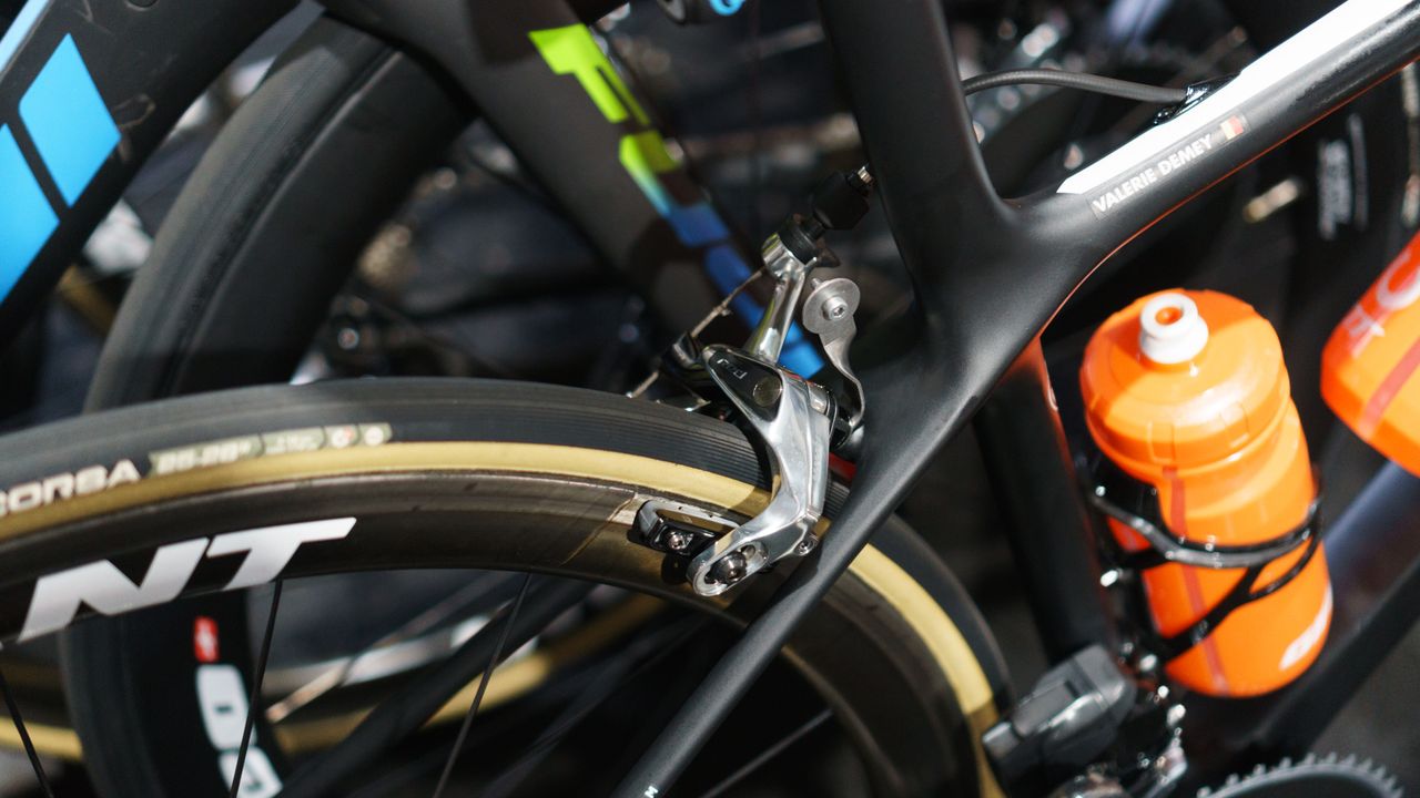 A rim brake version of the groupset has also been spotted