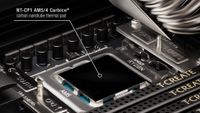 The NT-CP1 AM5/4, a cooling pad made by Carbice, is seen applied to a CPU as an alternative to thermal paste.