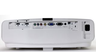 The back panel has two HDMI inputs, and inputs for composite, component and PC; that’s it