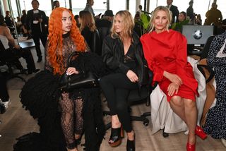 celebrity guests at stella mccartney runway show in paris