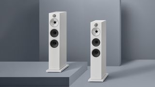 Bowers & Wilkins 603 S3 in white on a grey background