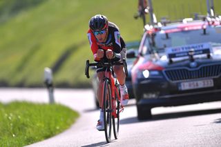 Richie Porte (BMC Racing Team) during the stage 3 time trial at Tour de Romandie
