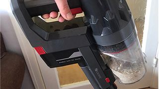 The Proscenic P11 cordless vacuum cleaner being used in handheld mode