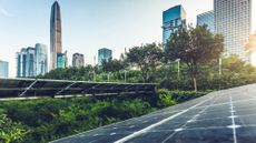 A rooftop solar installation in Shenzhen, China