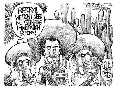 Political cartoon Boehner immigration reform