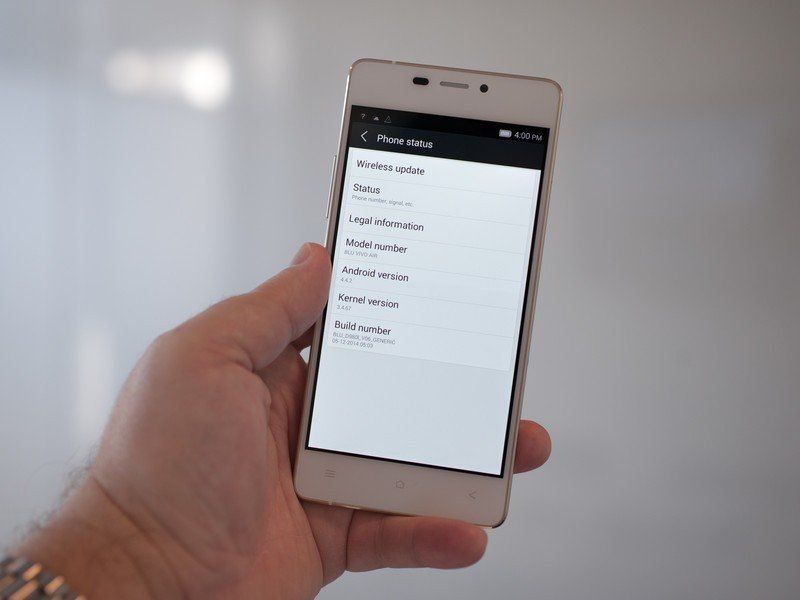 BLU Vivo Air Settings