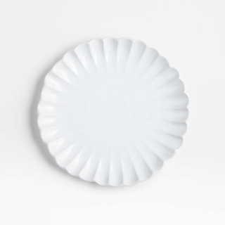 White scallop plate