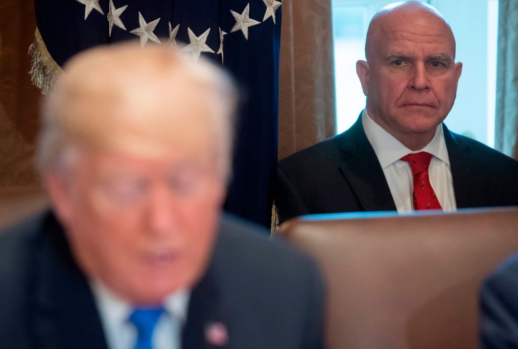 National Security Adviser H.R. McMaster alongside President Trump