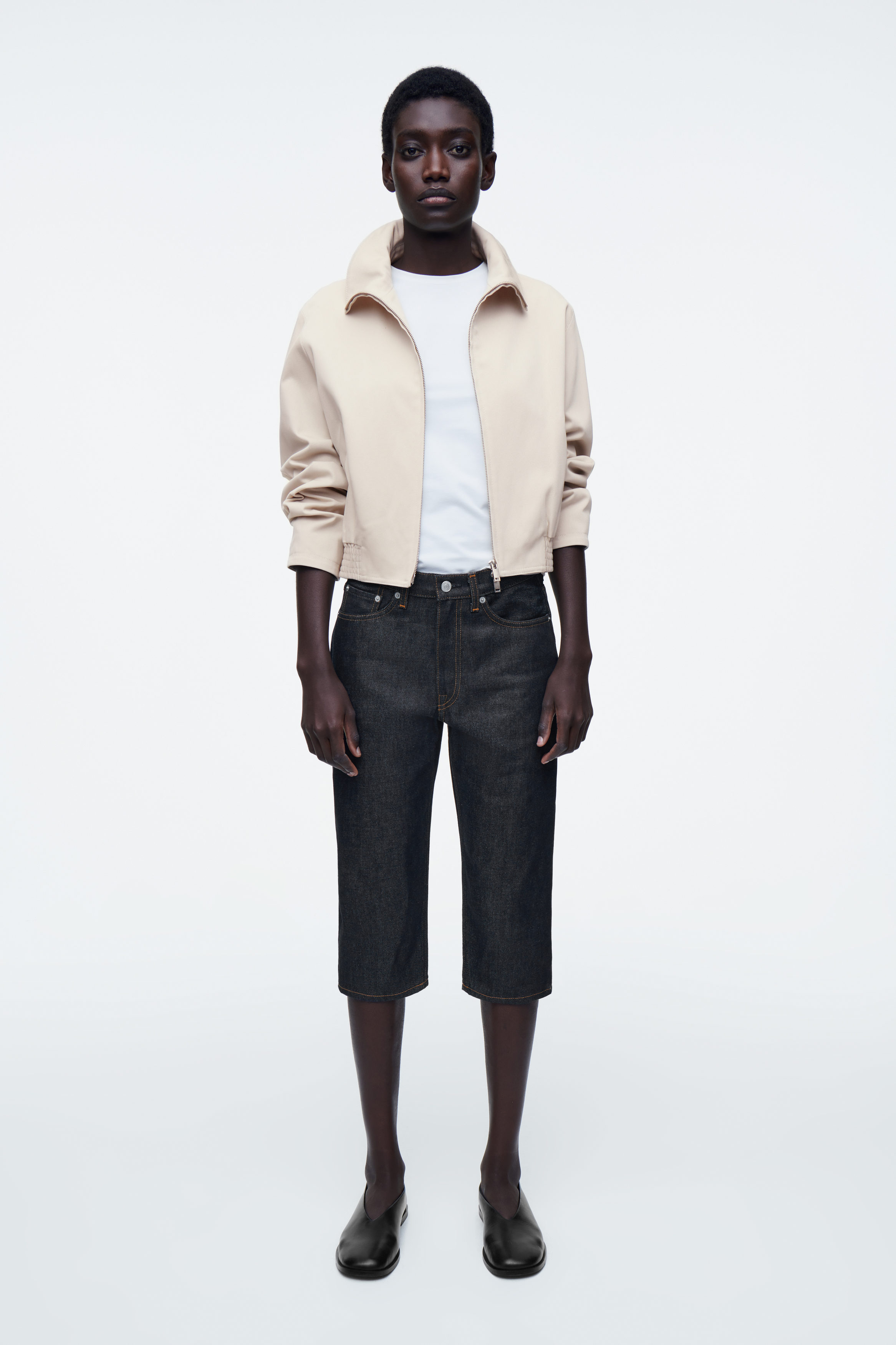 Longline Denim Shorts