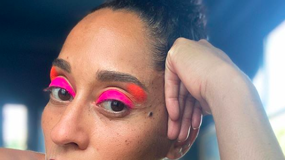 tracee ellis ross neon eye makeup instagram traceeellisross
