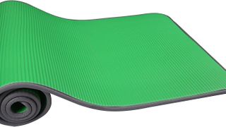 Image of the BalanceFrom GoYoga all purpose yoga mat in green against white background