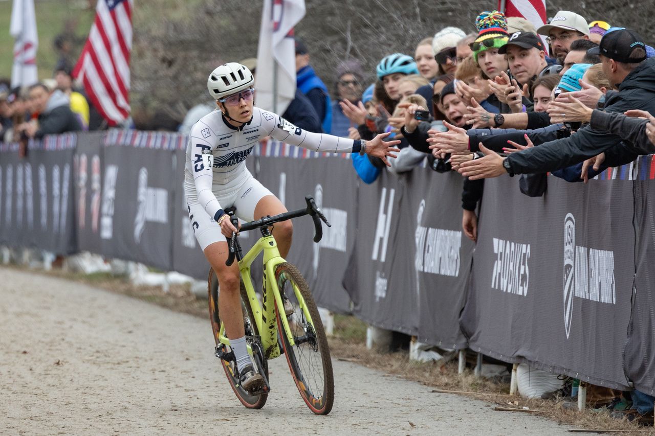 Raylyn Nuss fell back as far as fifth place, but was able to claw her way back on the podium.