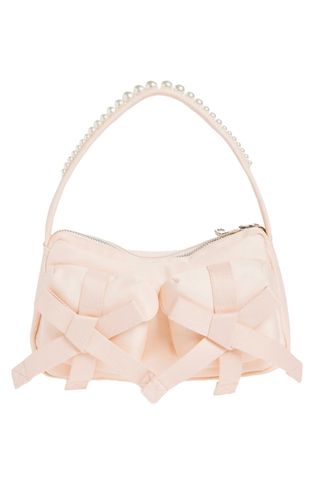 Classic Bow Satin Shoulder Bag