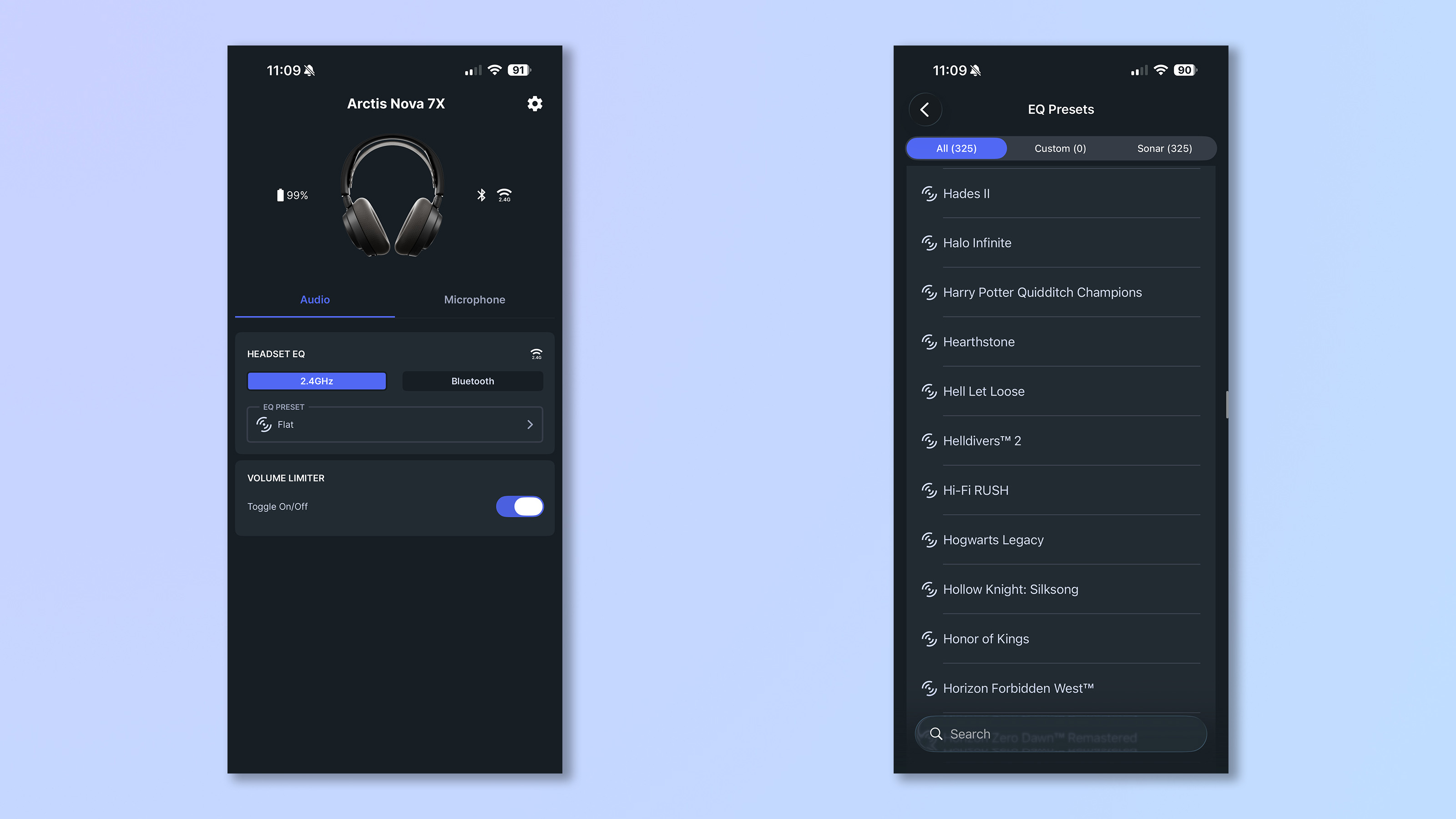 The SteelSeries Arctis smartphone app