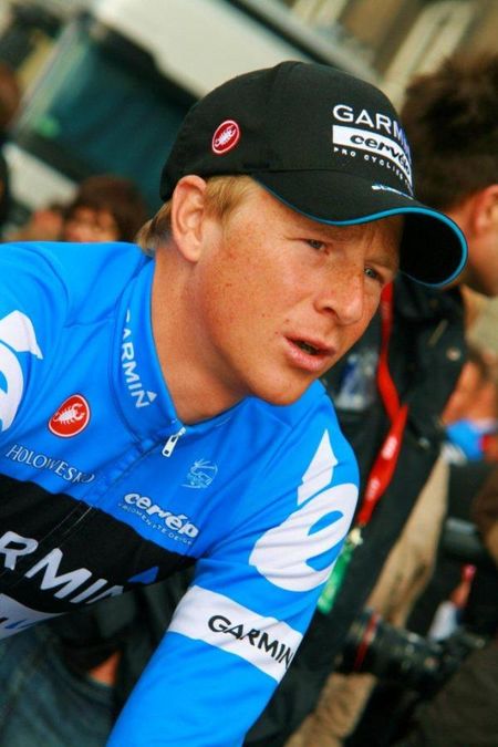 Fabian Wegmann (Garmin Barracuda) gives an interview