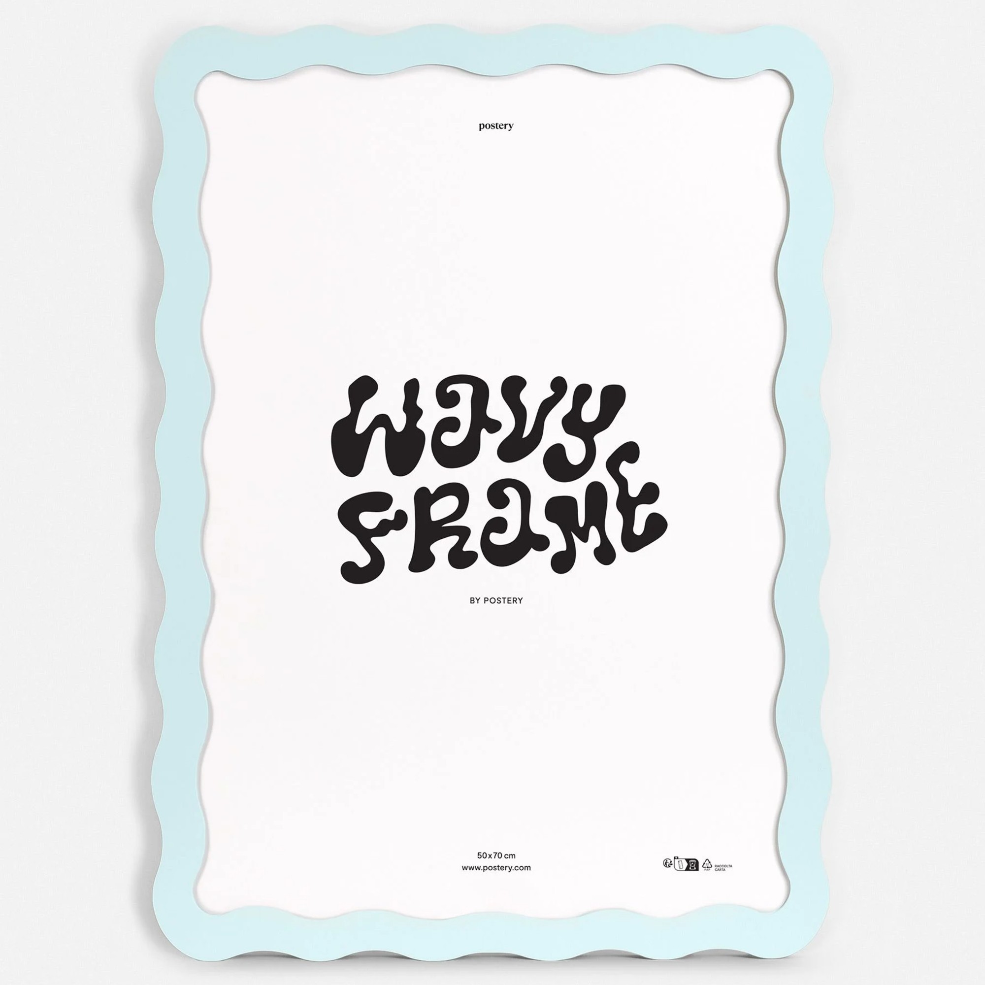 Postery Wavy Frame Pastel Blue