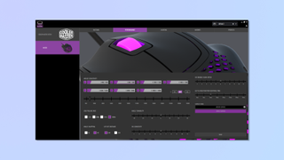 Screenshot of Cooler Master's 'MasterPlus+' software for the Cooler Master MM720