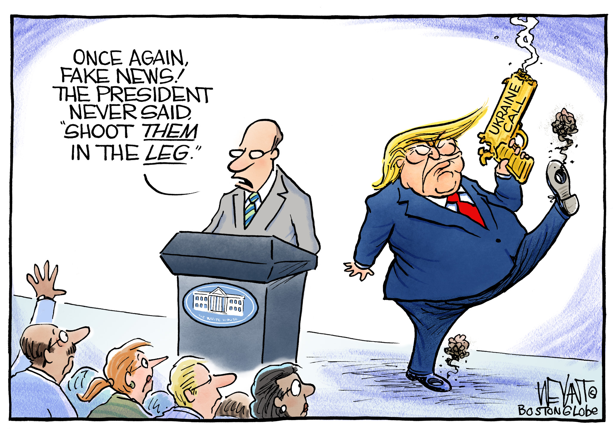 Political Cartoon U.S. Trump Ukraine Call Smoking Gun | The Week