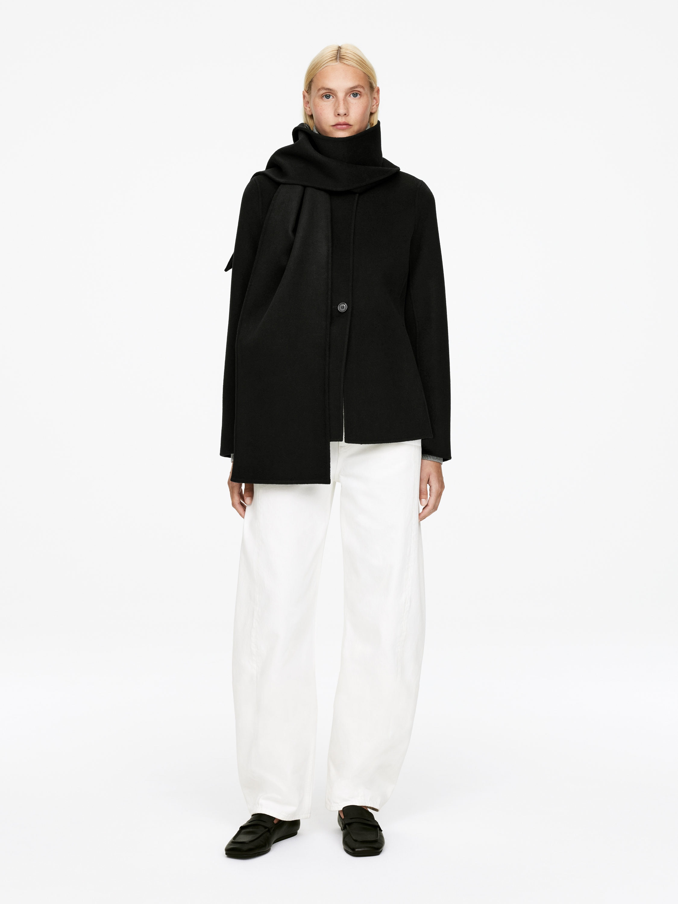 Doublé Wool-Blend Blazer – Black – Women – Arket Gb