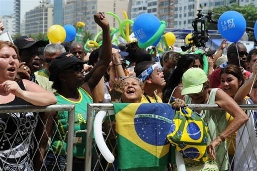 Residents of Rio de Janeiro go wild at the prospect of hosting the Olympic Games in 2016.