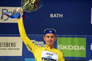 Julian Vermote retained the leaders jersey after Stage 5 of the 2016 Tour of Britain (Watson)