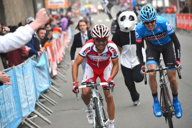 Joaquim Rodriguez (Katusha) leads Daniel Martin (Garmin-Sharp
